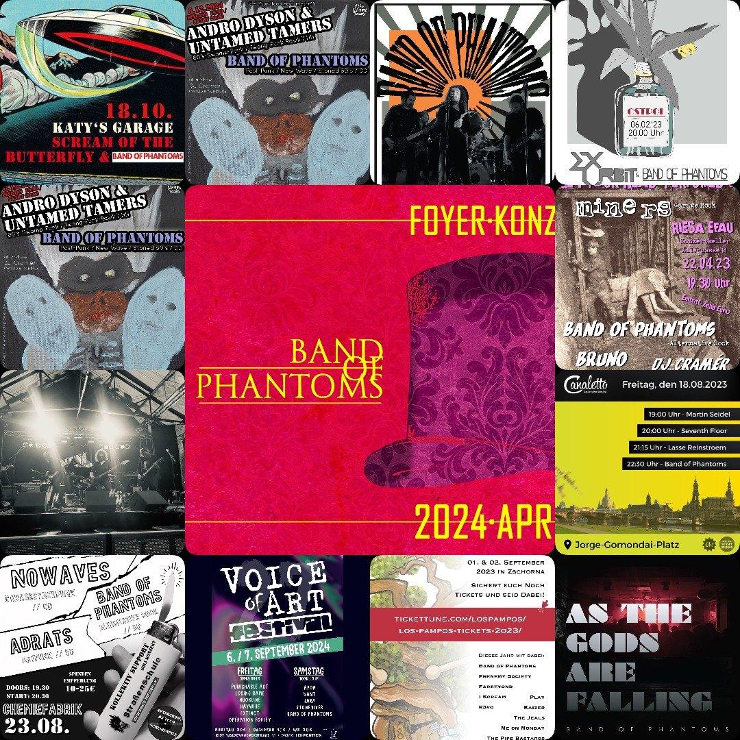 A wall of past gig posters